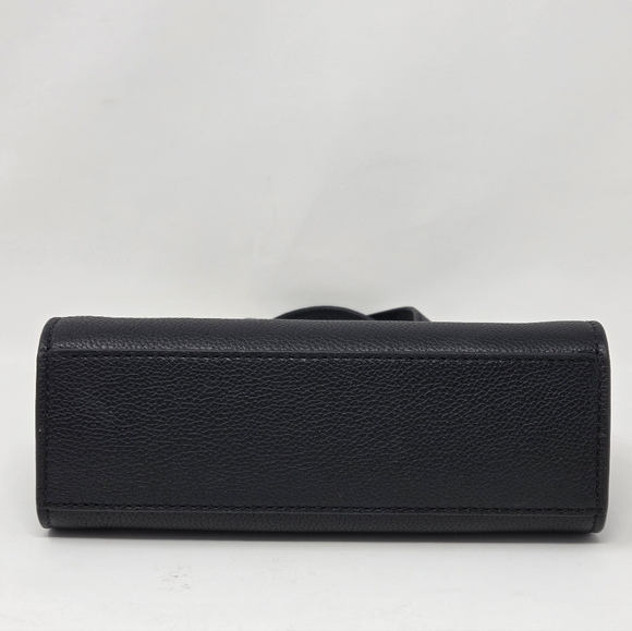 Tory Burch Blake Mini Tote in black pebbled leather. - Picture 4 of 8